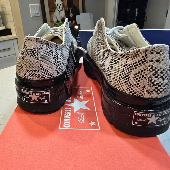 CONVERSE Chuck 70 Formal Suede Snake Oxford Boat Shoe Mens Size 9.5/10 READ NEW - Picture 5 of 16